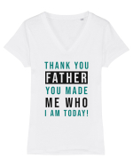 My Father Is My Shelter Tricou mânecă scurtă guler V Damă Evoker