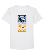 The Hope Of Glory Christ Is In You Tricou mânecă scurtă guler larg Bărbat Skater