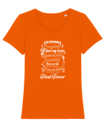 HUSBAND Tricou mânecă scurtă guler larg fitted Damă Expresser