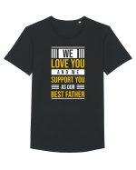 We Love You And We Support You As Our Best Father Tricou mânecă scurtă guler larg Bărbat Skater