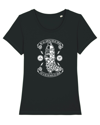 Ice Cream Skeleton Black
