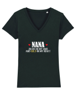 NANA Tricou mânecă scurtă guler V Damă Evoker