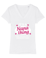 NANA Tricou mânecă scurtă guler V Damă Evoker