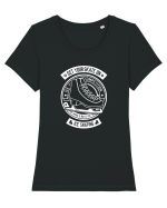 Patinaj White Tricou mânecă scurtă guler larg fitted Damă Expresser