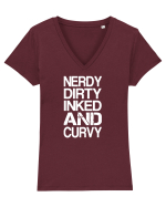 INKED Tricou mânecă scurtă guler V Damă Evoker