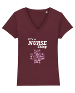 NURSE Tricou mânecă scurtă guler V Damă Evoker