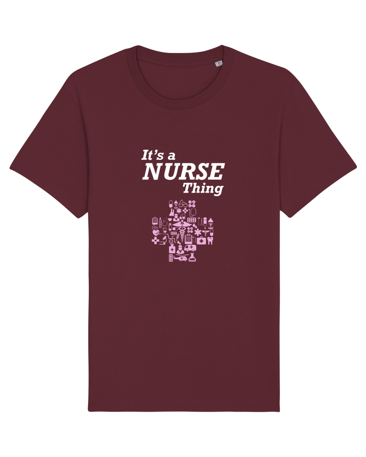 Tricou mânecă scurtă Unisex Rocker Burgundy