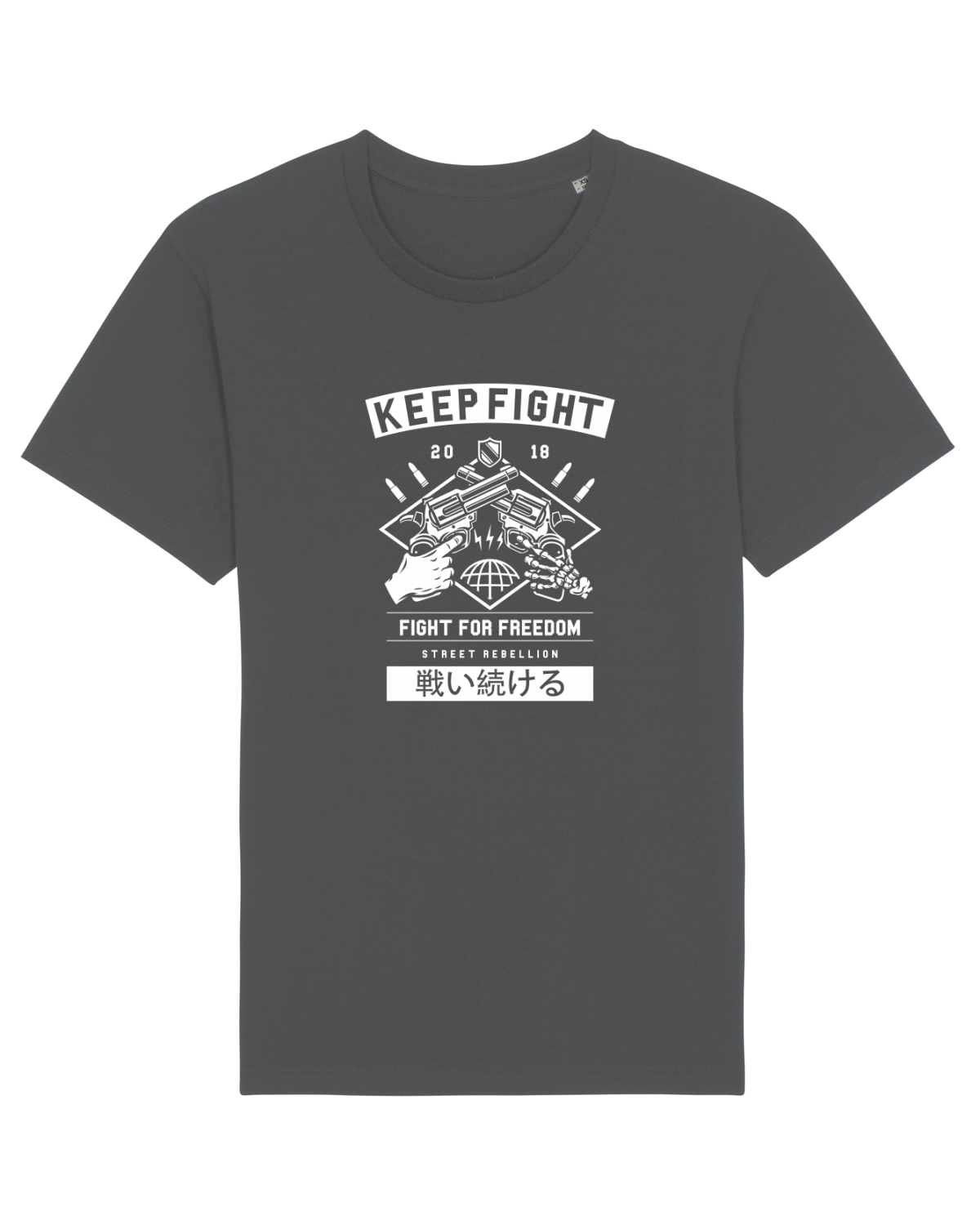 Tricou mânecă scurtă Unisex Rocker Anthracite