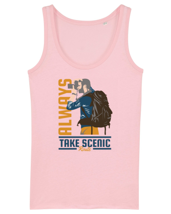 Always Take Scenic Route Cotton Pink