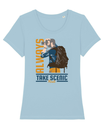 Always Take Scenic Route Sky Blue