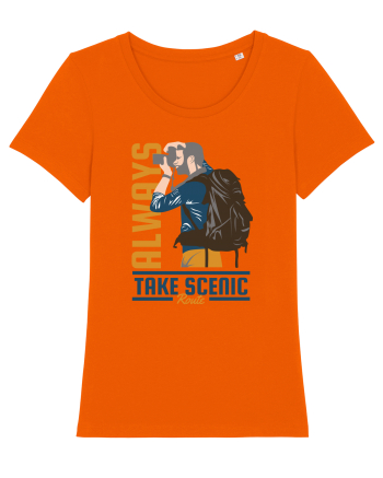 Always Take Scenic Route Bright Orange