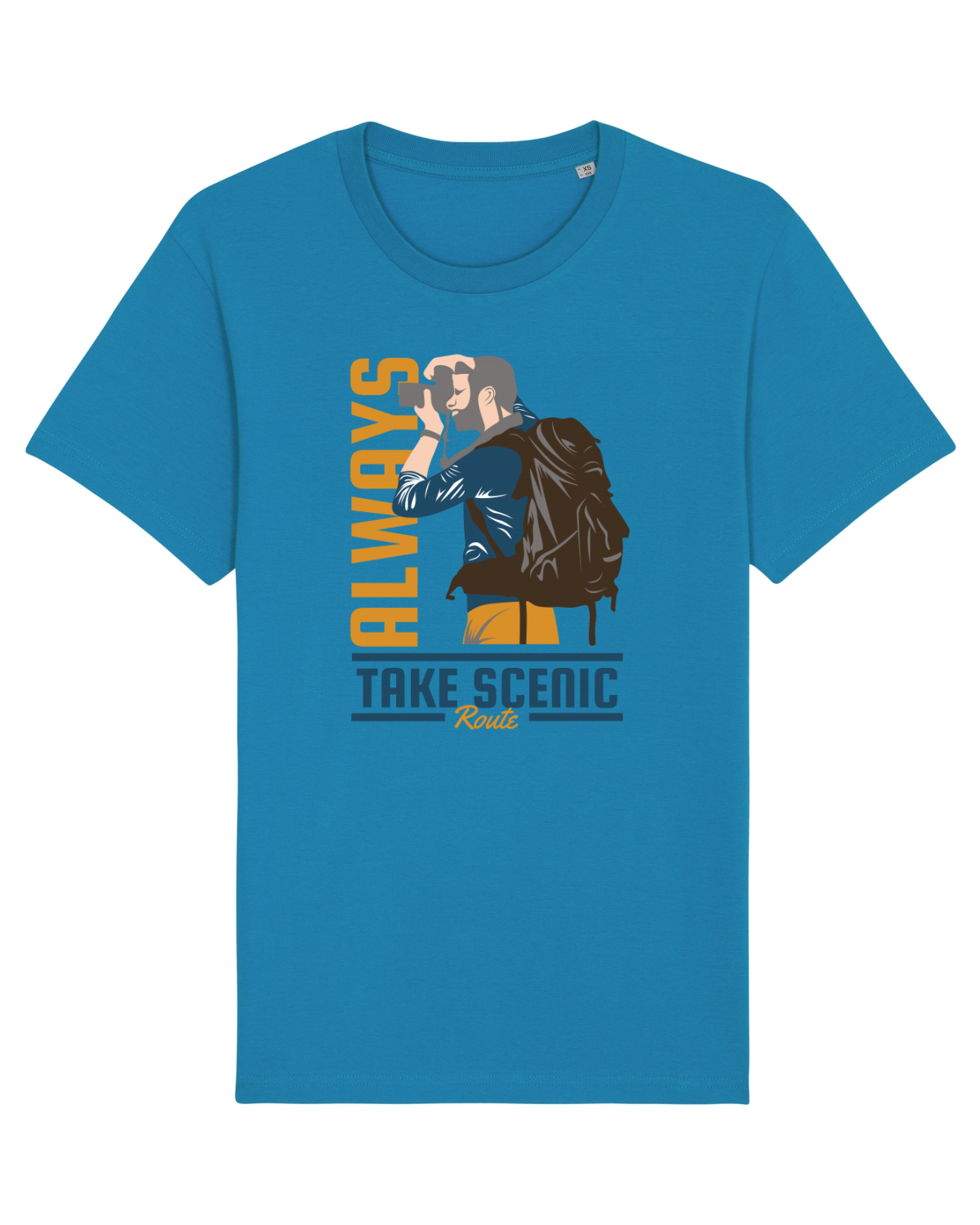 Tricou mânecă scurtă Unisex Rocker Azur