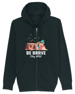 Be Brave Stay Wild Hanorac cu fermoar Unisex Connector