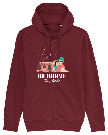 Be Brave Stay Wild Burgundy