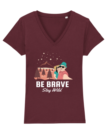 Be Brave Stay Wild Burgundy