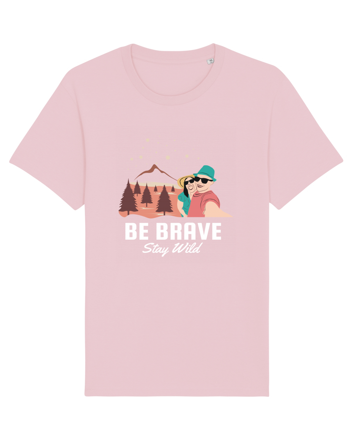 Tricou mânecă scurtă Unisex Rocker Cotton Pink