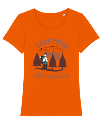 Camp More Worry Less Bright Orange