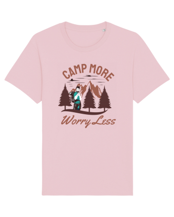 Camp More Worry Less Cotton Pink