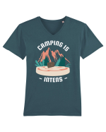 Camping is Intents Tricou mânecă scurtă guler V Bărbat Presenter