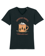 Creative People are Adventurous Tricou mânecă scurtă guler V Bărbat Presenter
