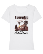 Every Day is an Adventure Tricou mânecă scurtă guler larg fitted Damă Expresser