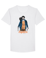 Explore the Unseen Tricou mânecă scurtă guler larg Bărbat Skater