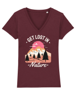 Get Lost In Nature Tricou mânecă scurtă guler V Damă Evoker
