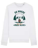 Go where You Feel Most Alive Bluză mânecă lungă Unisex Rise
