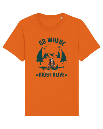 Go where You Feel Most Alive Bright Orange