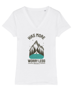 Hike More Worry Less Tricou mânecă scurtă guler V Damă Evoker