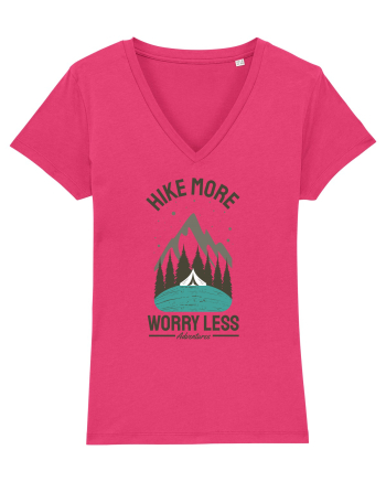 Hike More Worry Less Raspberry