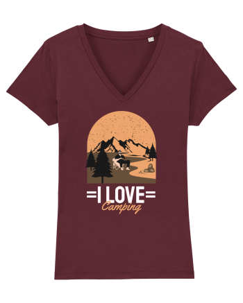 I love Camping Burgundy