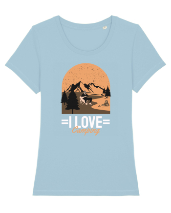 I love Camping Sky Blue