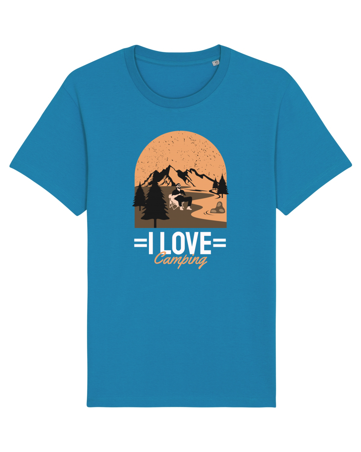 Tricou mânecă scurtă Unisex Rocker Azur