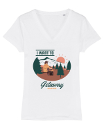 I Want to Getaway Tricou mânecă scurtă guler V Damă Evoker