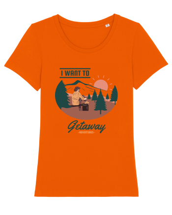 I Want to Getaway Bright Orange
