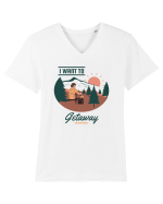 I Want to Getaway Tricou mânecă scurtă guler V Bărbat Presenter