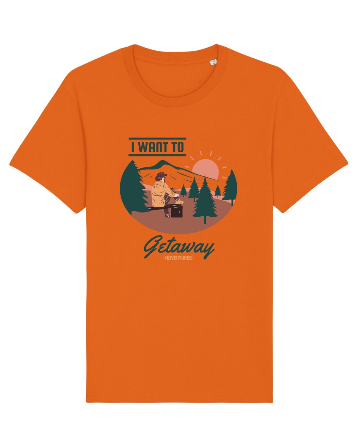 Tricou mânecă scurtă Unisex Rocker Bright Orange