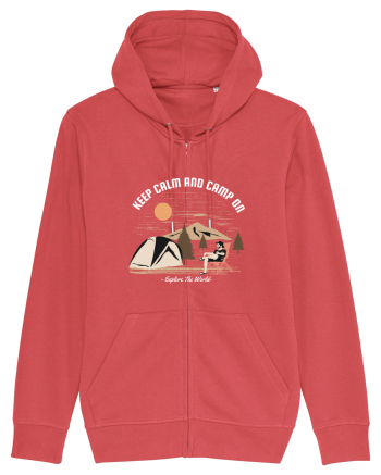 Keep Calm and Camp On Carmine Red