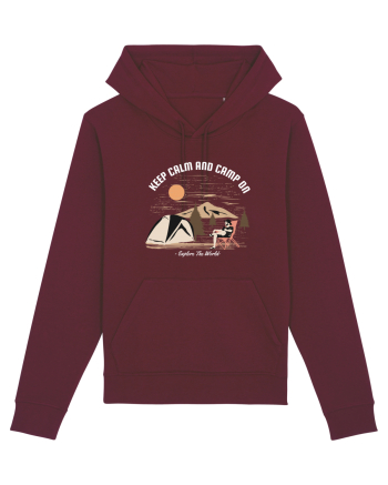 Keep Calm and Camp On Burgundy