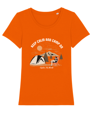 Keep Calm and Camp On Bright Orange