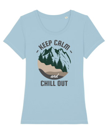 Keep Calm and Chill Out Sky Blue