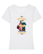 Life Begins at the End Tricou mânecă scurtă guler larg fitted Damă Expresser