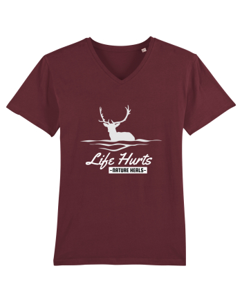 Life Hurts Nature Heals Burgundy