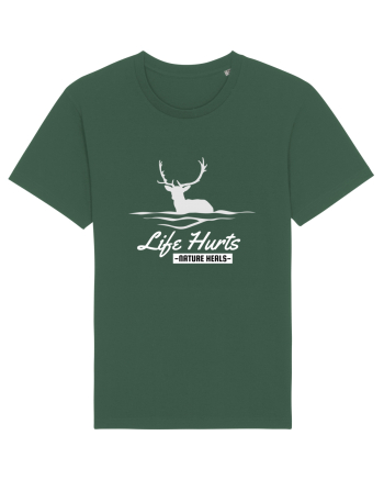 Life Hurts Nature Heals Bottle Green