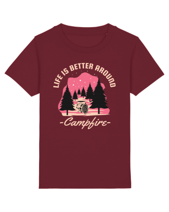 Life is Better Around a Campfire Burgundy
