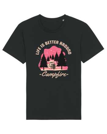 Life is Better Around a Campfire Black