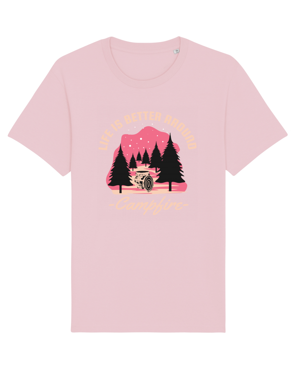 Tricou mânecă scurtă Unisex Rocker Cotton Pink