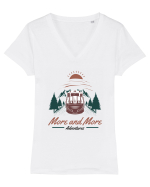 More and More Adventure Tricou mânecă scurtă guler V Damă Evoker