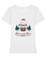 More and More Adventure Tricou mânecă scurtă guler larg fitted Damă Expresser